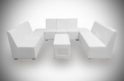 White Sofa, Armless Sofa, Single Seater Sofa, Rectangular Arabic Coffee Table