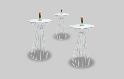 White Cocktail Table, White High Table