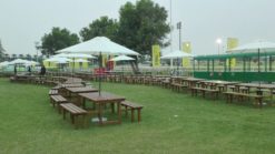 Bratton Pallet Picnic Table And Bench Areeka Event Rentals